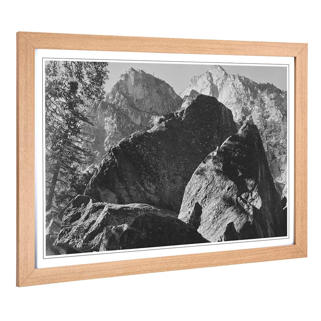 Big Box Art Framed Print of Ansel Adams Kings River Canyon California Design | Wall Art Picture | Home Decor for Kitchen, Living Room, Bedroom, Hallway, Oak, A2 / 24.5x18 Inch / 62x45cm
