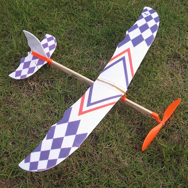 Rubber Band Elastic Powered Flying Glider Plane Airplane Model DIY Toy for Fashion in Practical - 5