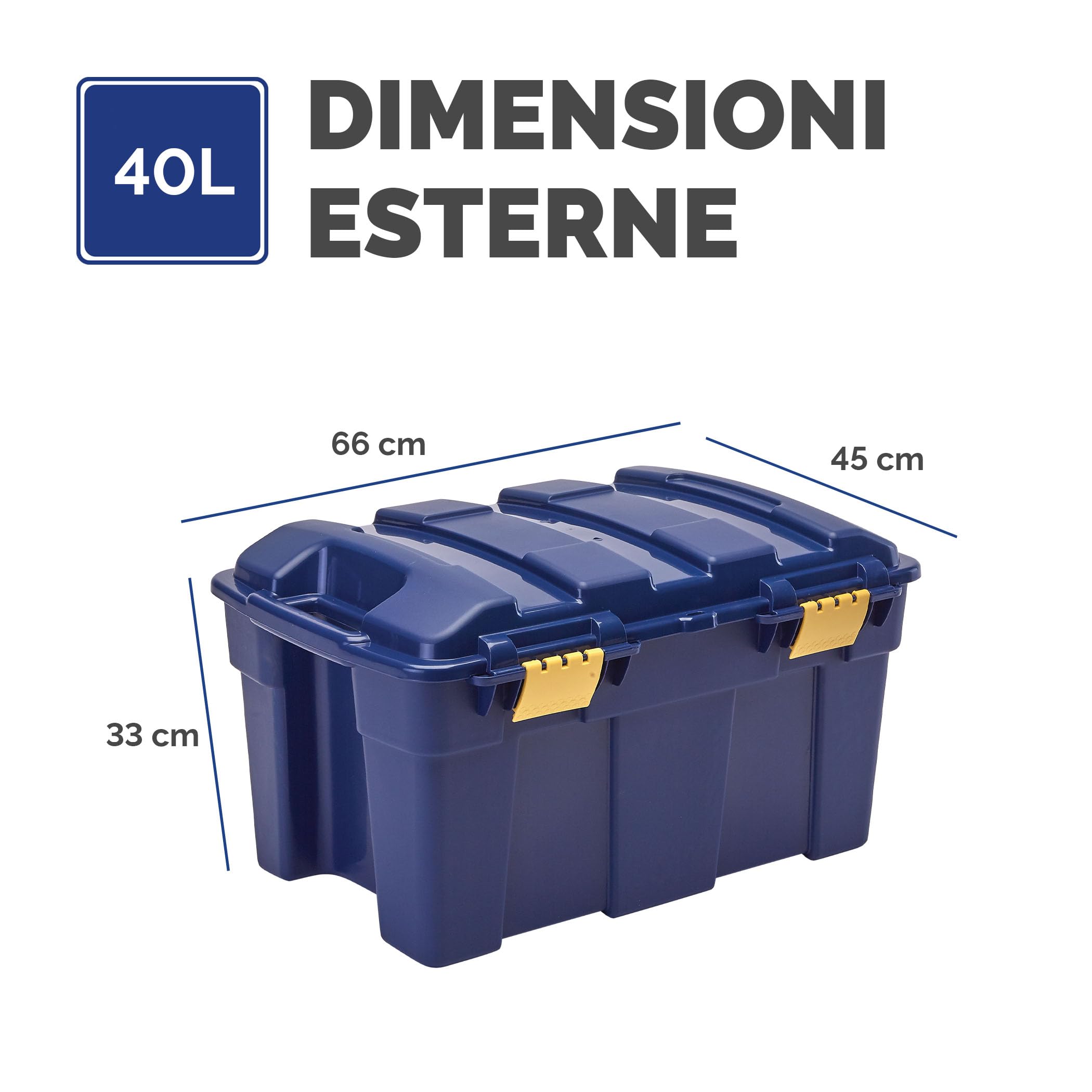 Bankers Box 40L scatola porta oggetti in confezione da 3, BPA-Free, in plastica 100% riciclata, impilabile, 33x39x59cm, ideali per organizzare la casa e l'ufficio, coperchio a cerniera