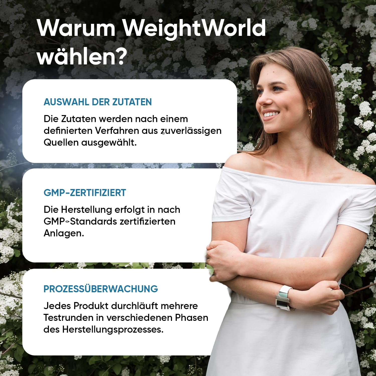 WeightWorld Wellness-Set für Frauen (5er-Pack) - Kollagen Kapseln + Hyaluron Kapseln + Vitamin C Tablette + Biotin Tabletten + Biotin Gummibärchen - Hergestellt gemäß den GMP-Standards