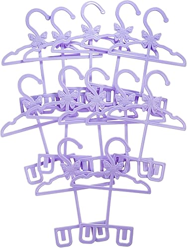Miniatura 9 de Perchas para ropa de muñeca de 18 pulgadas, paquete de 12 unidades, diseño único compatible con American Girl sostiene tu parte superior e inferior