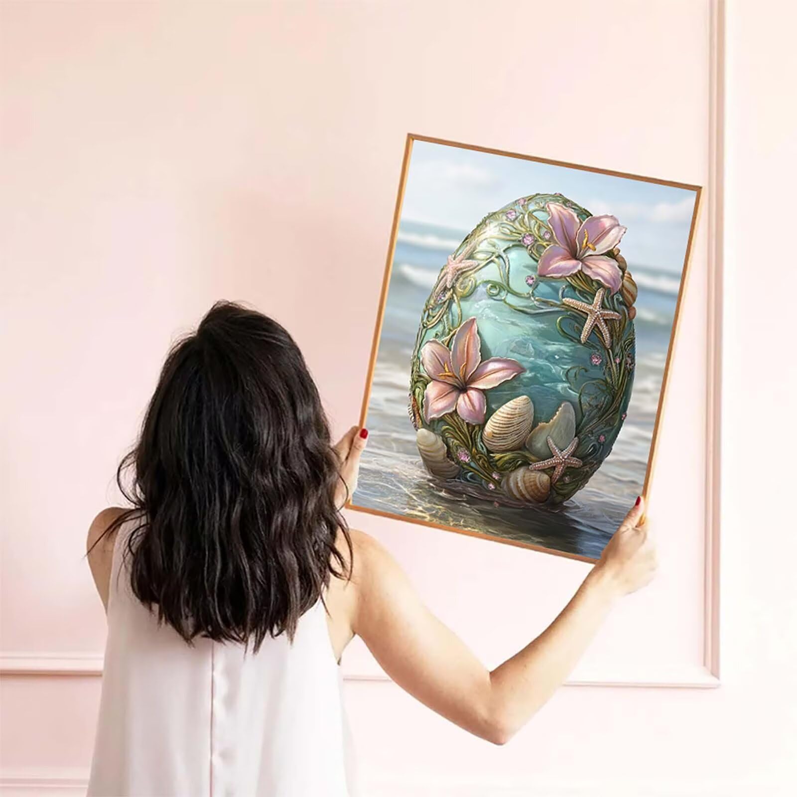 5D Diamentowe Malowanie Pisanki Diamentowe Malowanie Dorosłych, DIY Dorośli DIY Zestaw Haft Krzyżowy Kwiat, Diament Sztuka Rhinestones Haft Zestaw, Do Dekoracji Domu Prezent 90x120cm zyf-5235