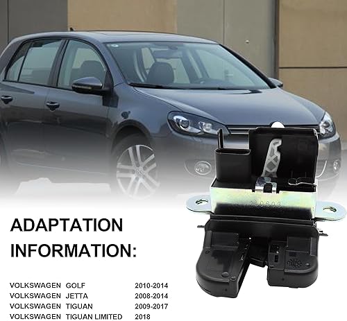 Miniatura 5 de HiSport Cerradura del portón trasero del maletero 5M0827505E - Actuador del pestillo del maletero compatible con Volkswagen Jetta Sportwagen