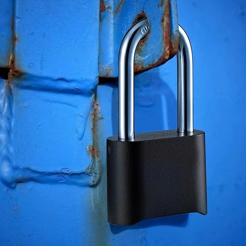 Miniatura 5 de Paquete de 2 candados combinados resistentes a la intemperie, cerradura de combinación para exteriores con grillete largo para puerta, valla,
