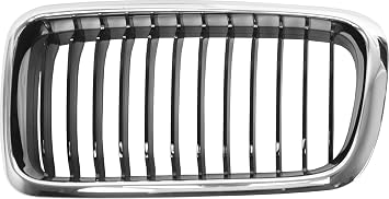 URO Parts 51138231593 Grille, Left, Chrome Surround w/Black Vertical Slats