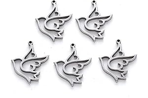 Craftdady 100pcs Hollow Dove Bird Pendant Charms