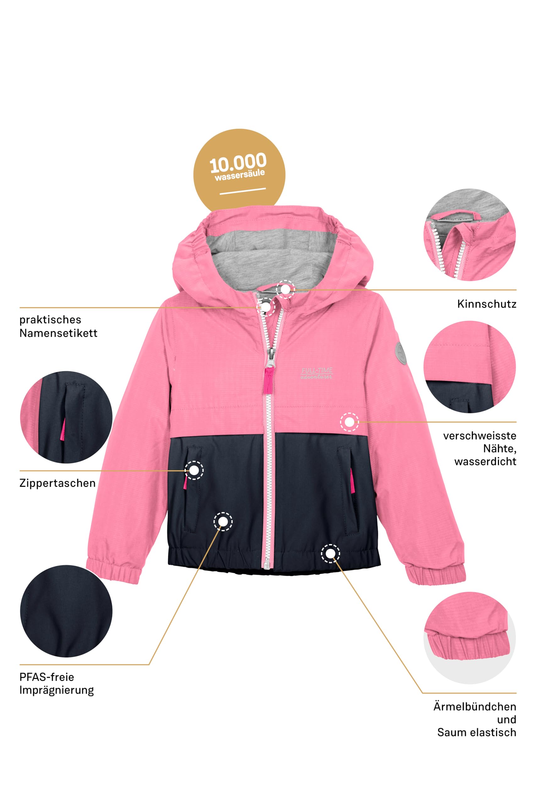 first instinct by killtec Fios 7 Mns Jckt Giacca funzionale/antipioggia con cappuccio Unisex - Bambini e ragazzi