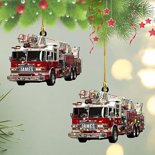 Personalized Firefighter Ornament, Custom Fire Department Christmas Keepsake, Unique Hero Holiday Decoration, Gift for Firemen, Firewomen, Fire Captains, First Responders, Families, Supporters (FF12)