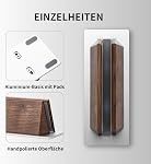 Muso wood Support vertical pour ordinateur portable, support de bureau pour ordinateur portatif Walnut avec taille de quai réglable, support en bois pour ordinateur portables MacBook Pro et autres ordinateurs portables