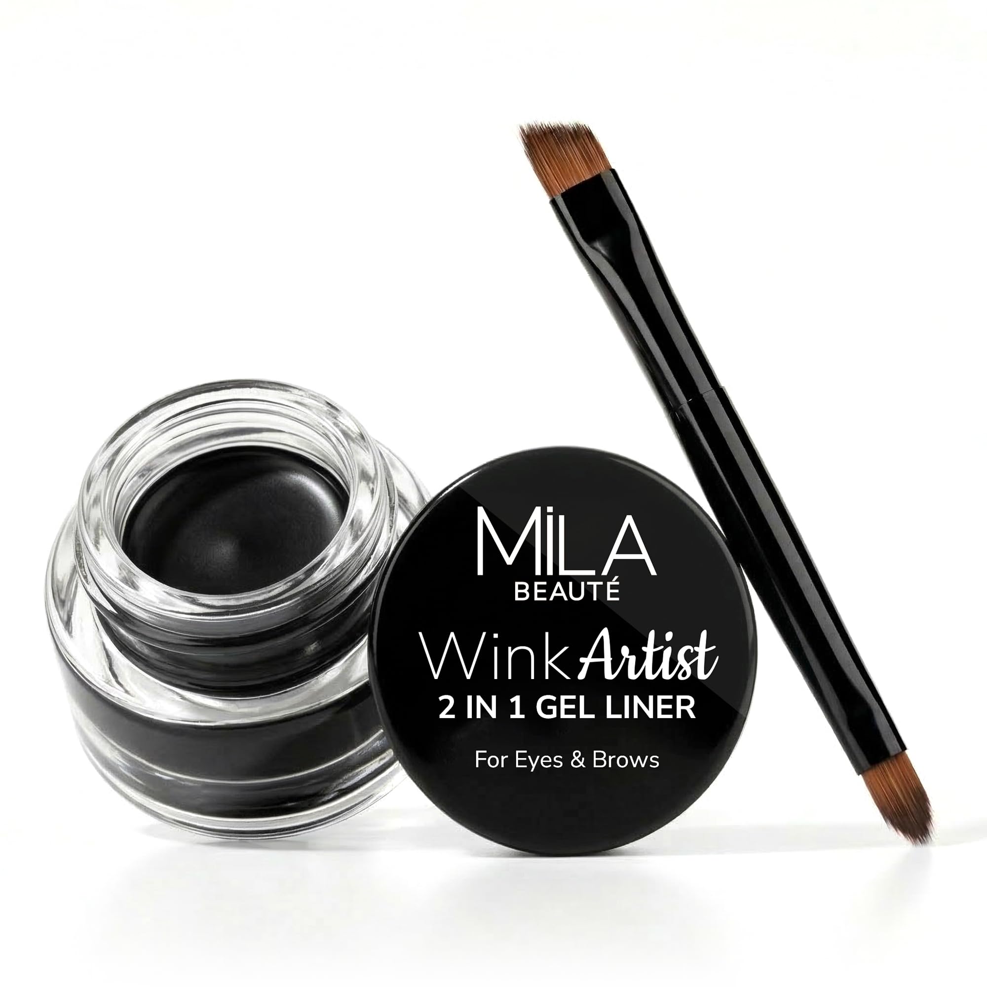 mila beauté Wink Artist Gel Eyeliner with Brush | For Eyes & Brows | Lasts Upto 36 Hours | Long Lasting & Waterproof Formula | Enriched With Calendula Oil and Aloe Vera | Shade - (Black, 4g)-picture-17