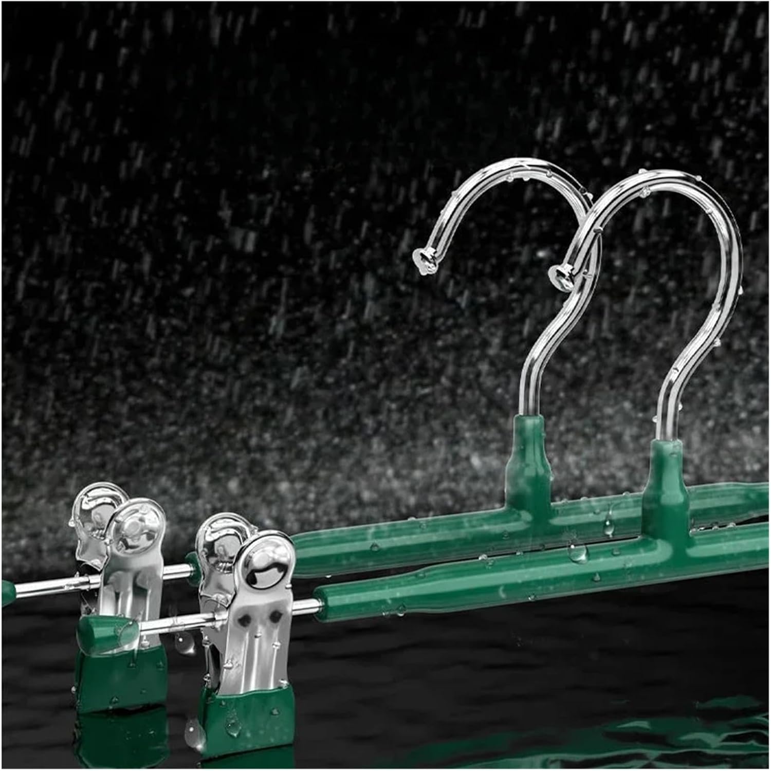 20/10PCs Stainless Steel Dress Hanger Pants Clip Clothes Racks Coat Clothing Skirt Skirts Hangers(Black,10 PCs)