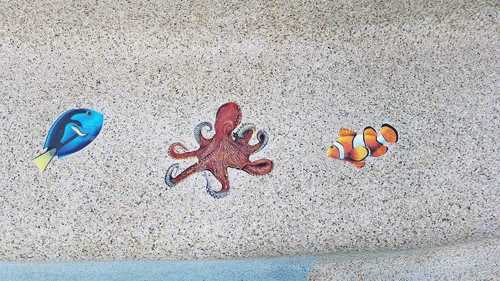 Octopus Porcelain Swimming Pool Mosaic (7" x 6")