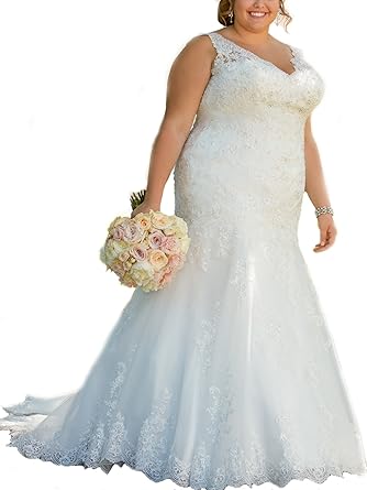 amazon plus size wedding gowns