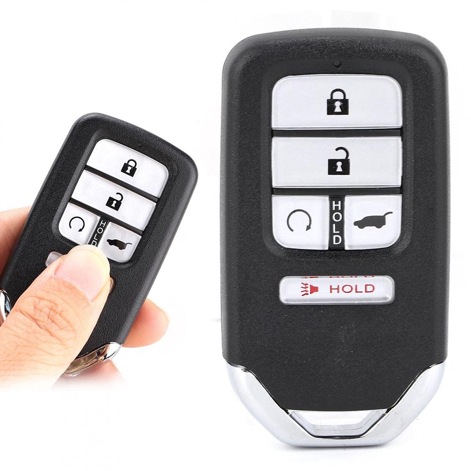 Chiave wireless per auto, chiave telecomando per auto a 4 pulsanti 433MHz 47 chip adatta per CR-V/Civic/Pilot SUV KR5V2X