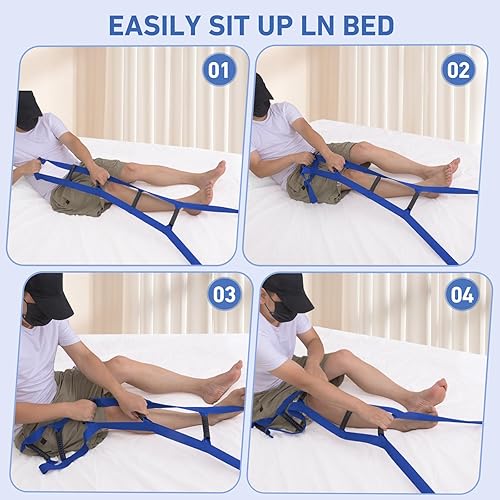 Miniatura 6 de Asistencia para escalera de cama  Dispositivo de asistencia de dominadas para ancianos y discapacitados con agarre acolchado para la mano  Ayuda de