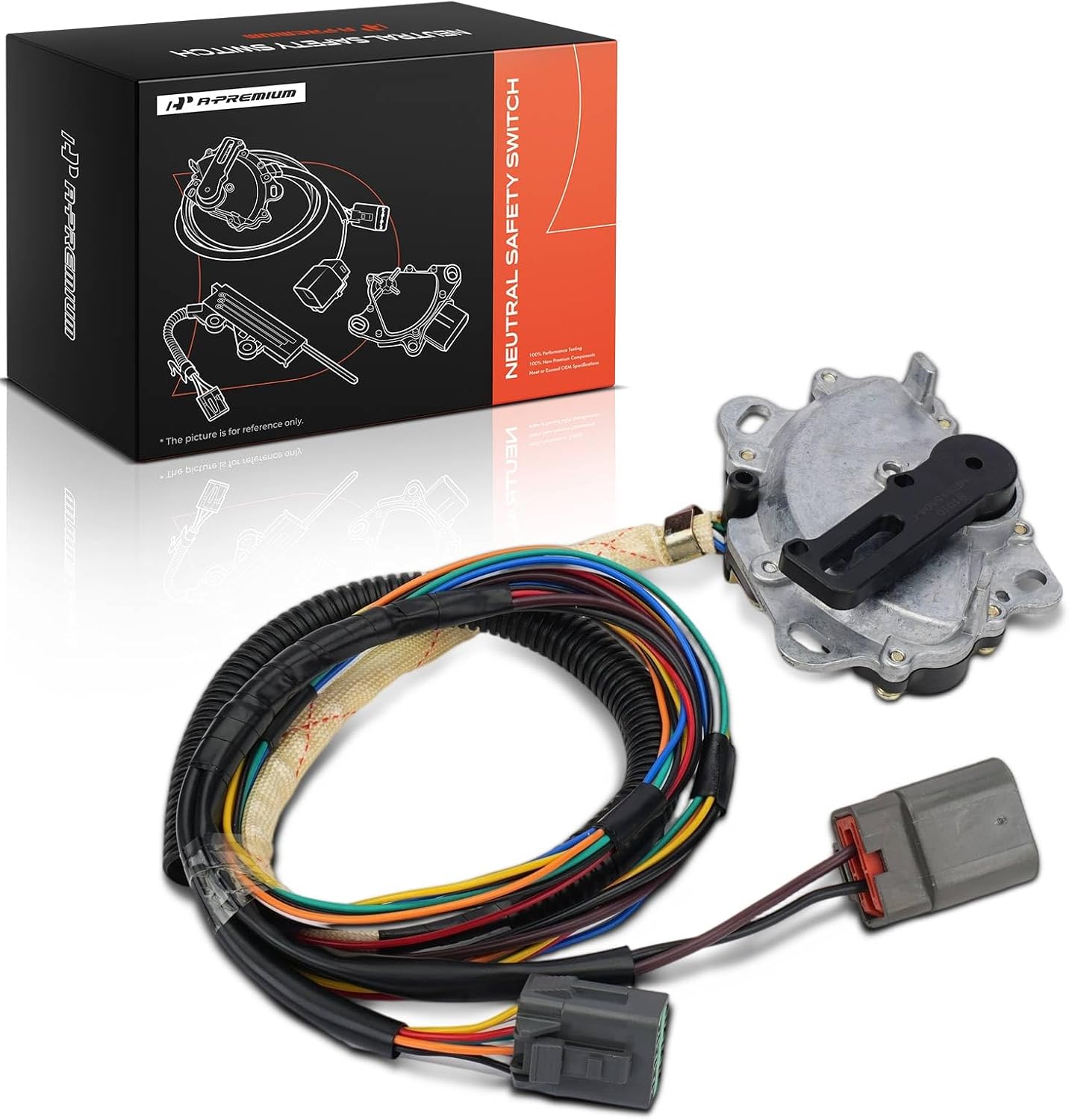 A-Premium Neutral Safety Switch Compatible with Nissan Pathfinder 1996-2004, Pathfinder Armada 2004, Pickup 1995-1996 & Infiniti QX4 2001-2003, 9 Pins