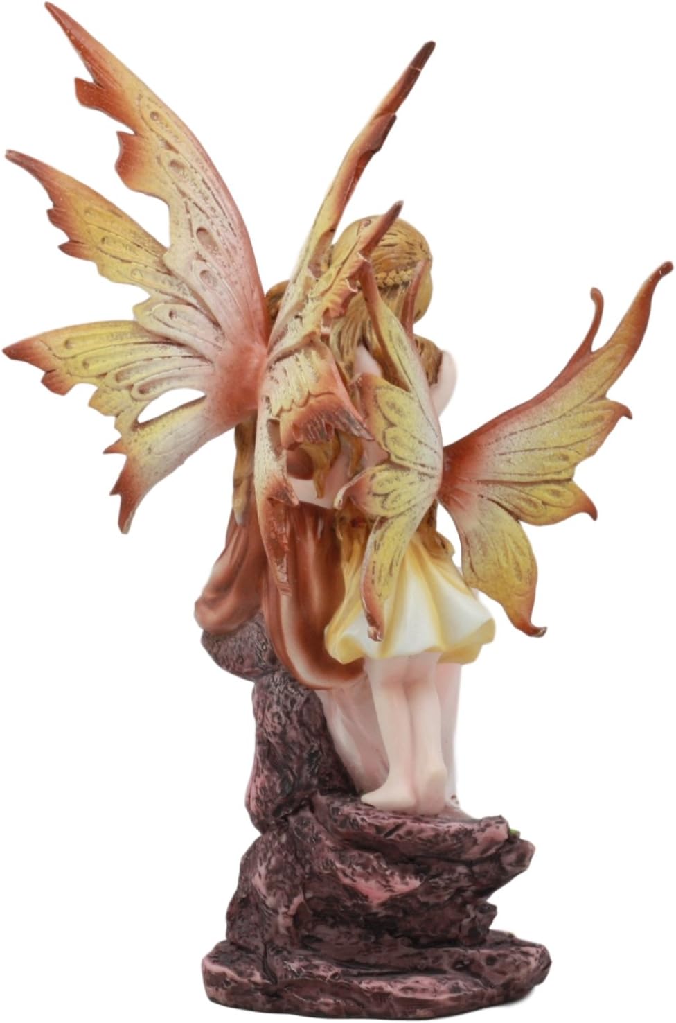 Ebros Motherhood Daisy Fairy Mother Embracing Daughter Statue Fairy Garden Fantasy Collector Figurine