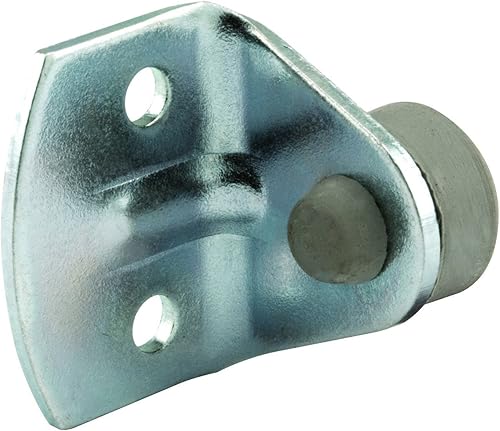 Slide-Co 162462 by-Pass Parachoques Puerta, 5/8" Diámetro Tope, Soporte de Acero, Parachoques de Caucho Gris (Paquete Individual), Zinc