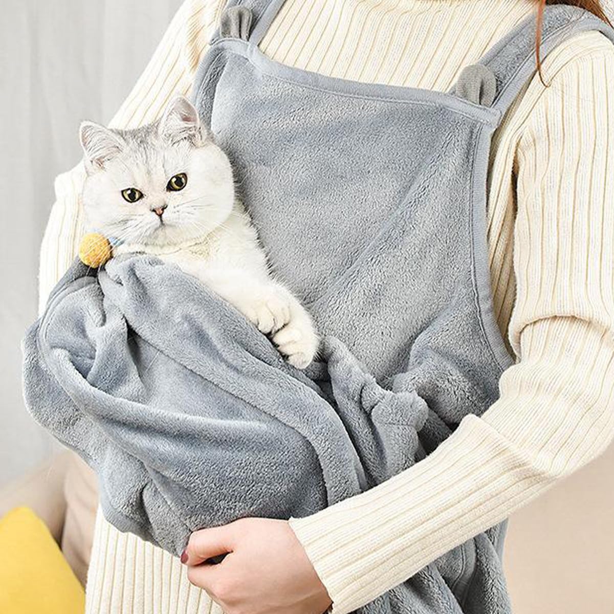 猫エプロン爪切り 猫 暴れない 寝袋 抱っこ エプロン 抱っこ紐 防寒 暖かい