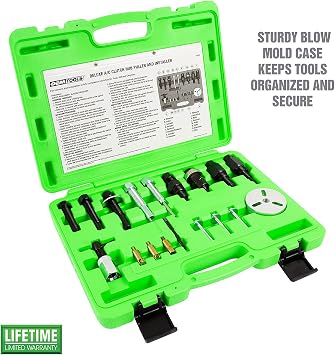 OEMTOOLS 37150 A/C Clutch Tool Kit, Removes and Installs Pressed-On AC Clutches, AC Compressor Clutch Kit for Use with Ford, GM, and Chrysler, Car Tools