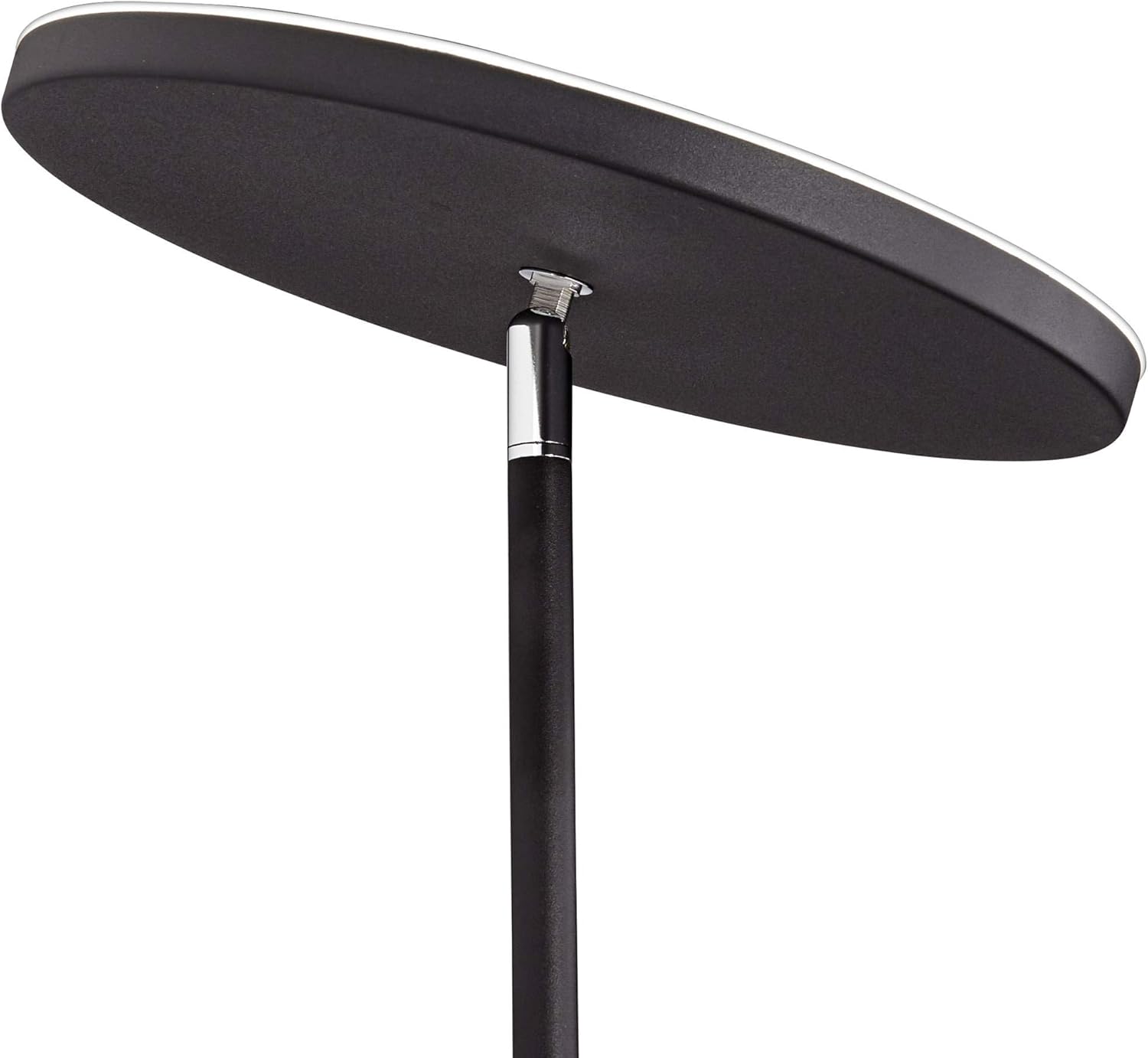 360 Lighting Taylor Modern Torchiere Floor Lamp with Side Light LED Dimmable 72" Tall Satin Black Metal Adjustable Head White Acrylic Diffuser for Living Room Reading House Family Bedroom