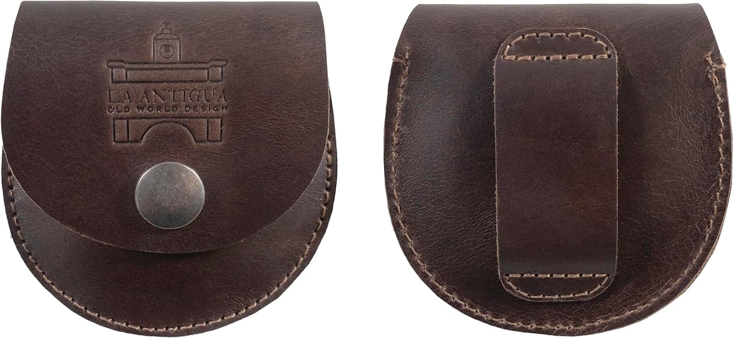 Carry Case for Compass, Classic Pouch, Protective Bag with Loop, Outdoor Accessories, Full Grain Leather, Handmade, Bourbon Brown