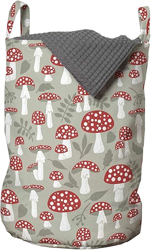 Miniatura 11 de Ambesonne Bolsa de lavandería de flores, hojas y flores, diseño vintage de hiedra con plantas, diseño de naturaleza, impresión artística retro,