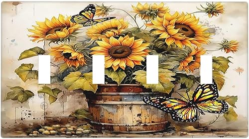 Miniatura 31 de Cubiertas Decorativas de Tomacorrientes Estilo Gótico Cuervo Flores Púrpuras 1 Gang Interruptor de Luz Simple Basculante Placa Cubierta Placas de