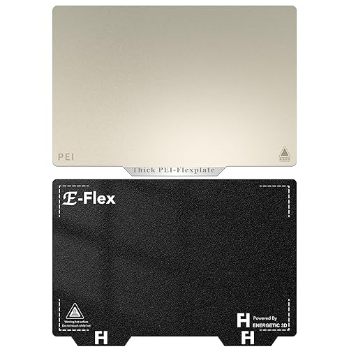 T-PEI + mejorado 9.055 x 5.906 in, liso+doble textura, PEI Pro, placa de construcción de acero con base magnética más gruesa para impresora 3D