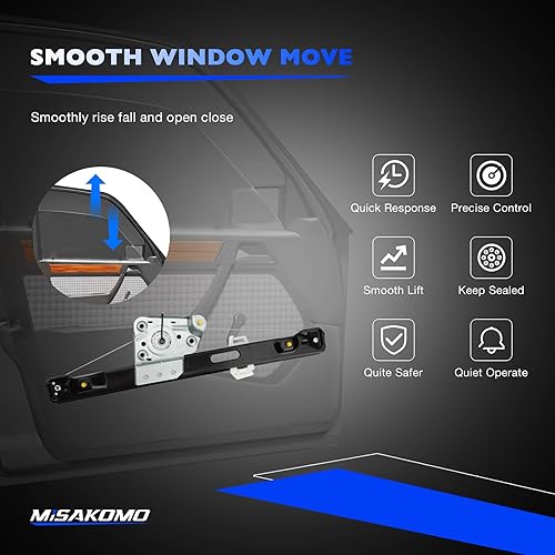 Miniatura 2 de Elevalunas compatible con BMW 3 E90 E91 323i 325i 325i 325xi 328i 328xi 330i 330i 330xi 335d 335i xDrive 335xi M3 BMW3, reemplaza 749-469 Elevalunas