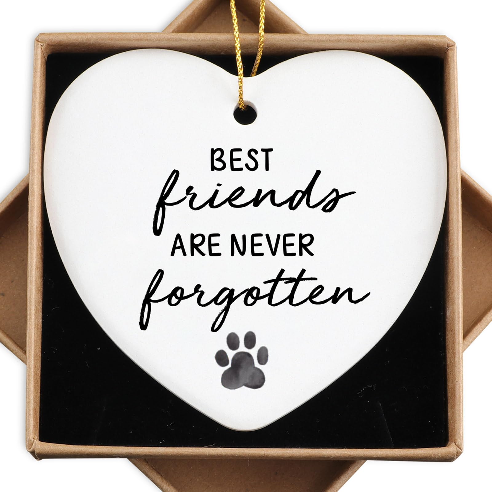 Cadeau commémoratif perte de chien ou chat | Plaque de condoléances en cœur