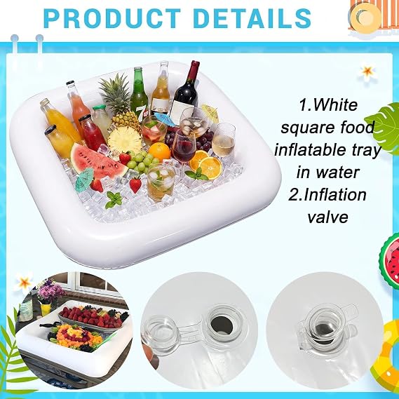 Inflatable Floating Drink Holder Tray, Pool Float Tray