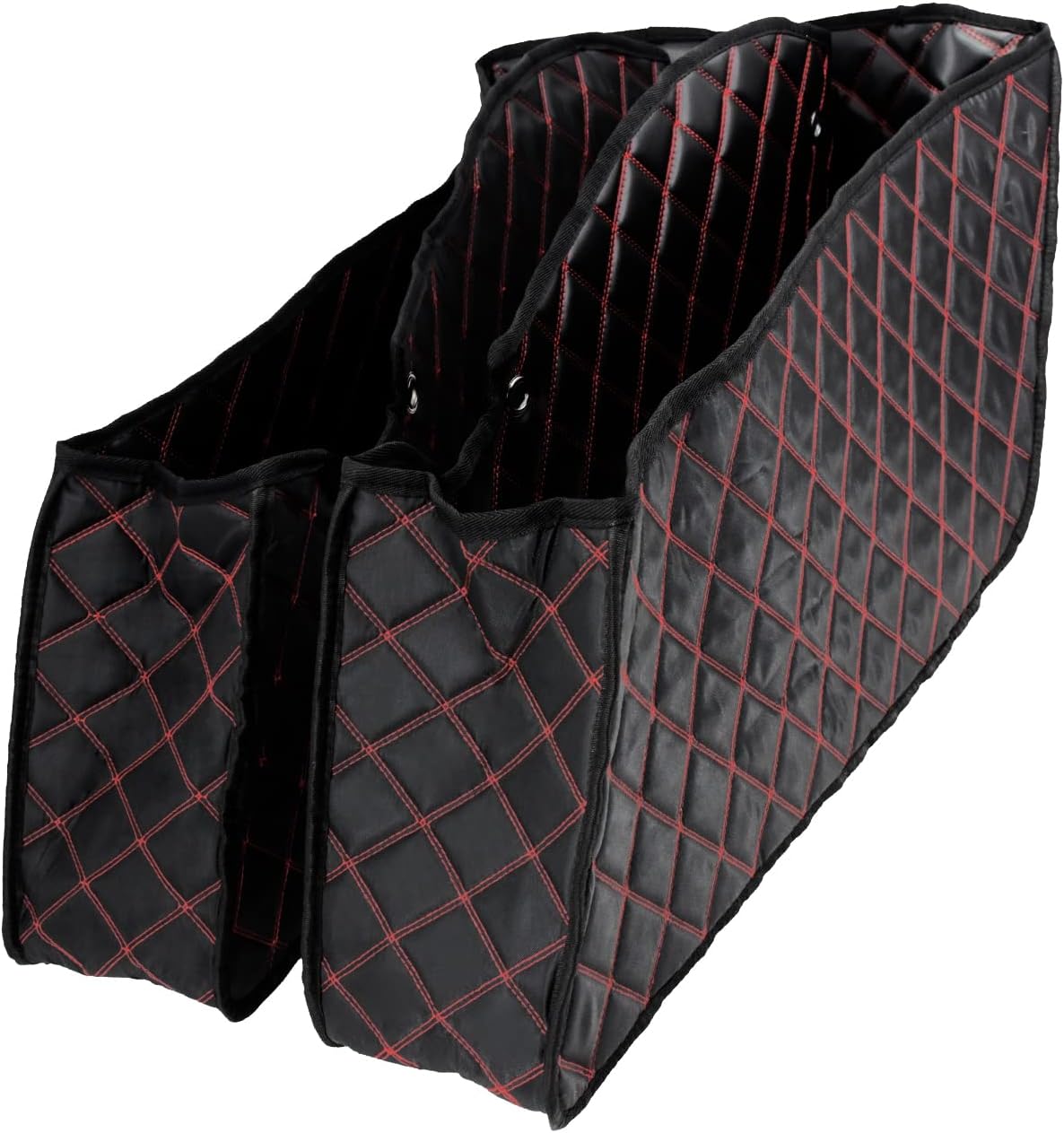 Motorcycle Drop-in Saddlebag Liners Non-Stretched Non-Tapered Fits for Harley Facotry Saddlebag Bottoms Touring Road King Road Glide Street Glide Electra Glide 2014-2023 Red Stitching