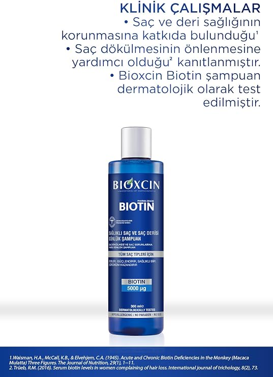 Bioxcin Biotin Şampuan 300 ml, 2 Adet, Hassas Saç Derisi ve Hassas Saçlar İçin