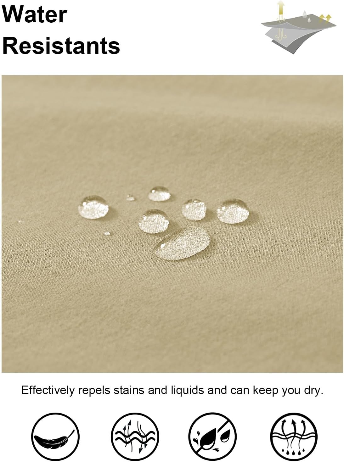 TBMPOY Men's Golf Dress Shorts Stretch Elastic Waist 11" Quick Dry Lightweight Travel Casual Shorts 5 Pockets Travel Casual - Image 5