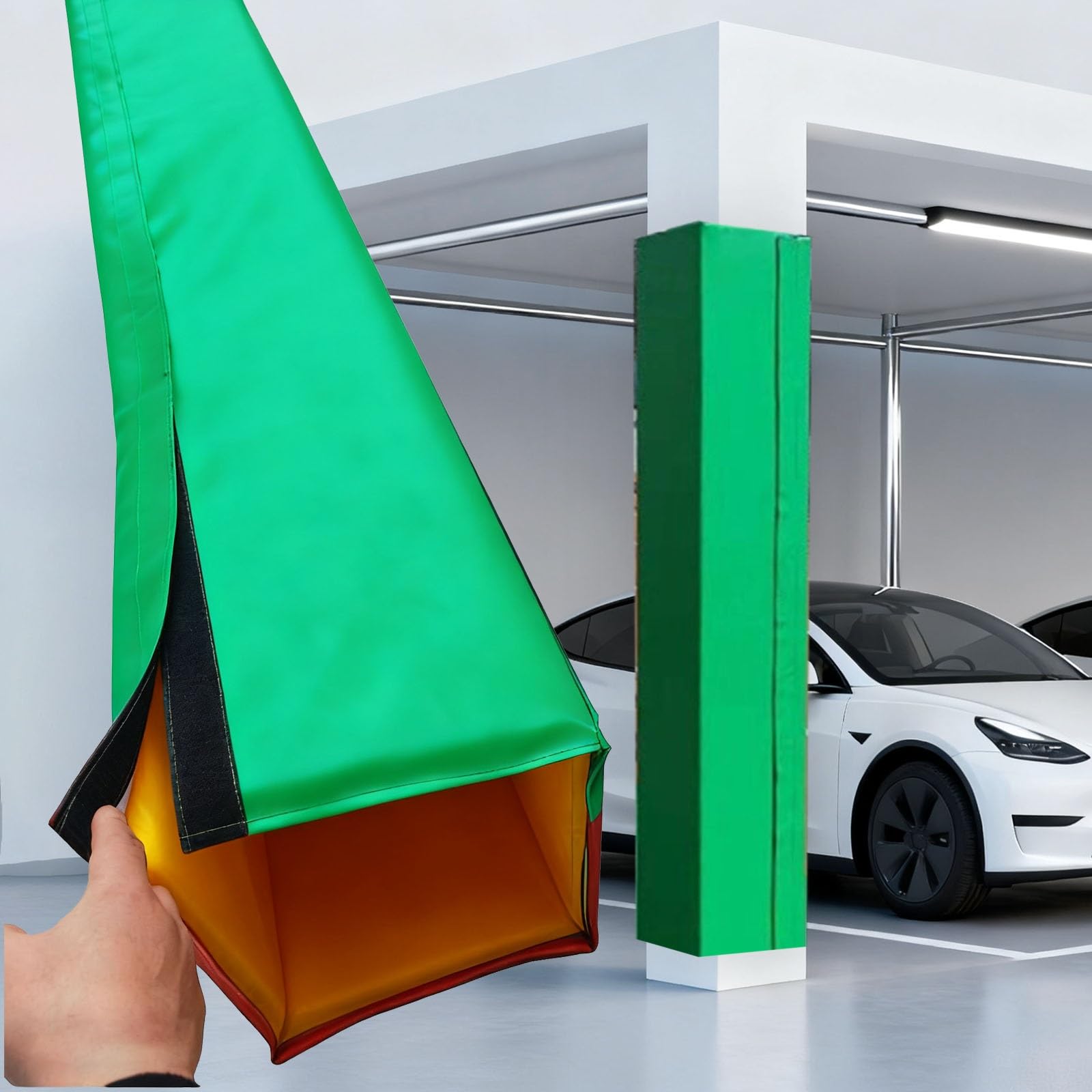 Protection de poteau de basket et garage avec mousse autocollante carrée 1,8m