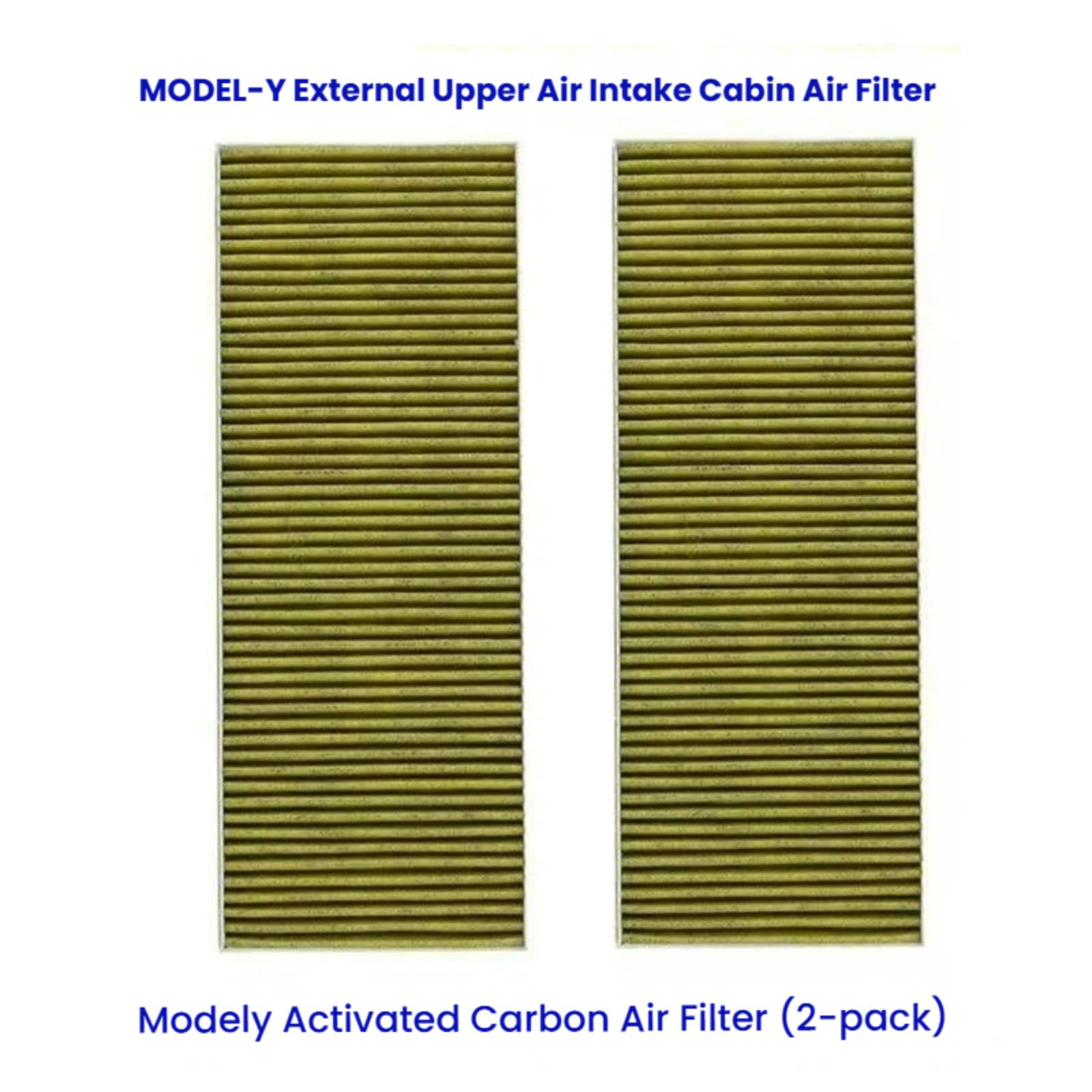 Lot de 6 filtres à charbon actif HEPA, filtre CVC interne et externe supérieur/inférieur pour Tesla Model Y (2021-2025)