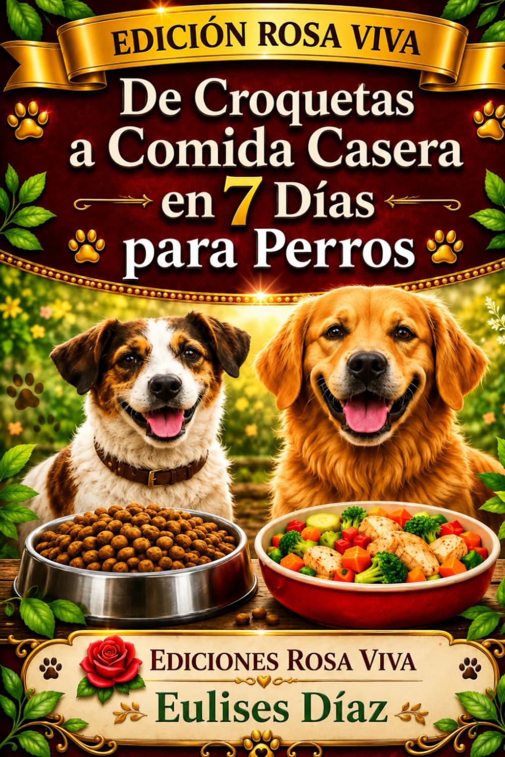 De Croquetas a Comida Casera en 7 Días para Perros: Guía práctica para realizar una transición segura, gradual y sin complicaciones hacia una alimentación natural para perros (Biblioteca Rosa Viva)
