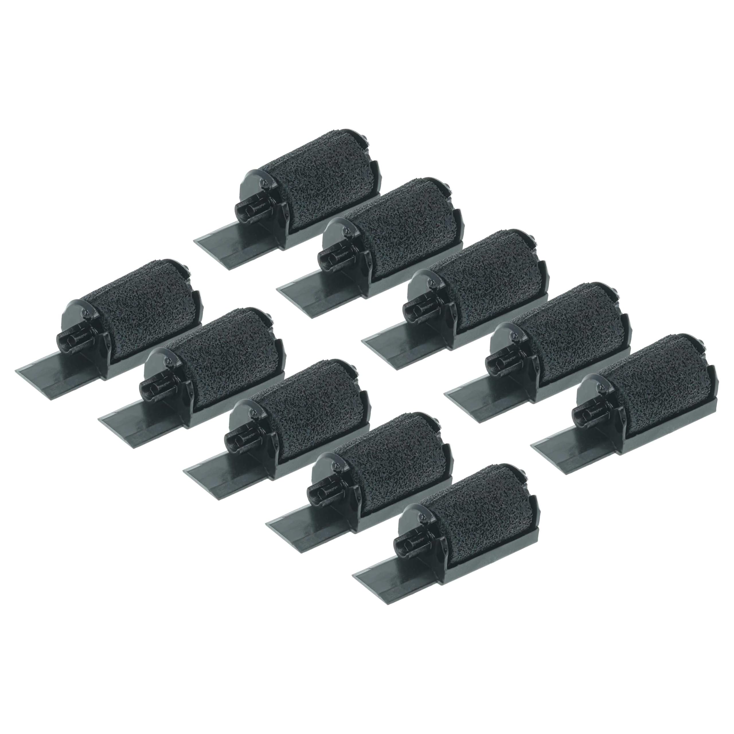 vhbw 10x Farbrolle Farbwalze Schwarz kompatibel mit Epson IR 40 T | Taschenrechner, Registrierkasse