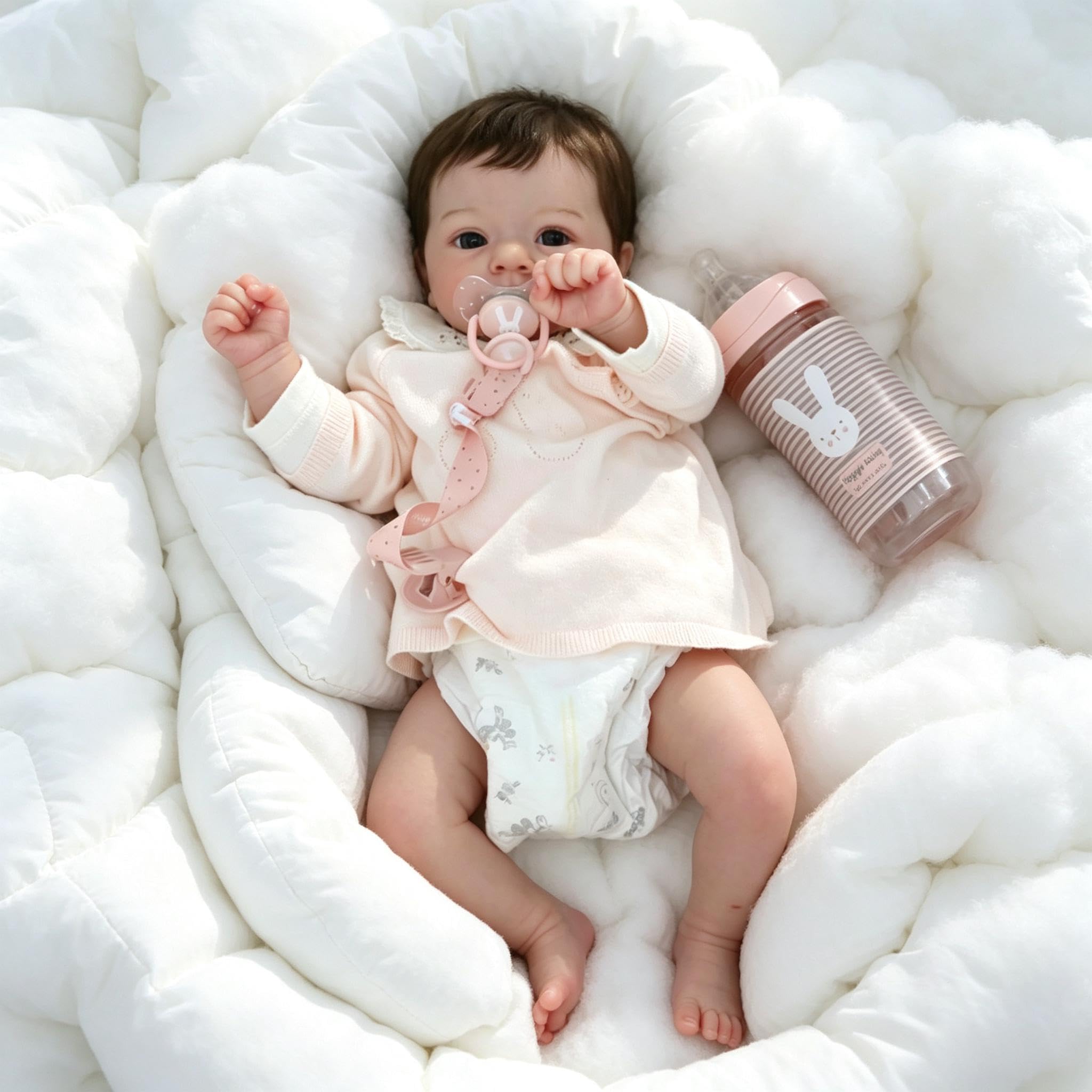 RXDOLL Realistyczne lalki Reborn Baby Dolls silikonowe na całe ciało, winylowa dziewczyna, anatomicznie poprawne lalki niemowlęce, które wyglądają jak prawdziwe życie, lalka noworodka, nadająca się do