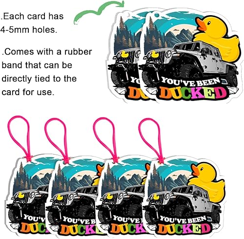 Miniatura 6 de FELYC Tarjeta de pato de pato, tarjeta de juego con texto en inglés You 've Been Ducking (You 've Been Ducked, tarjeta de juego de patitos de pato