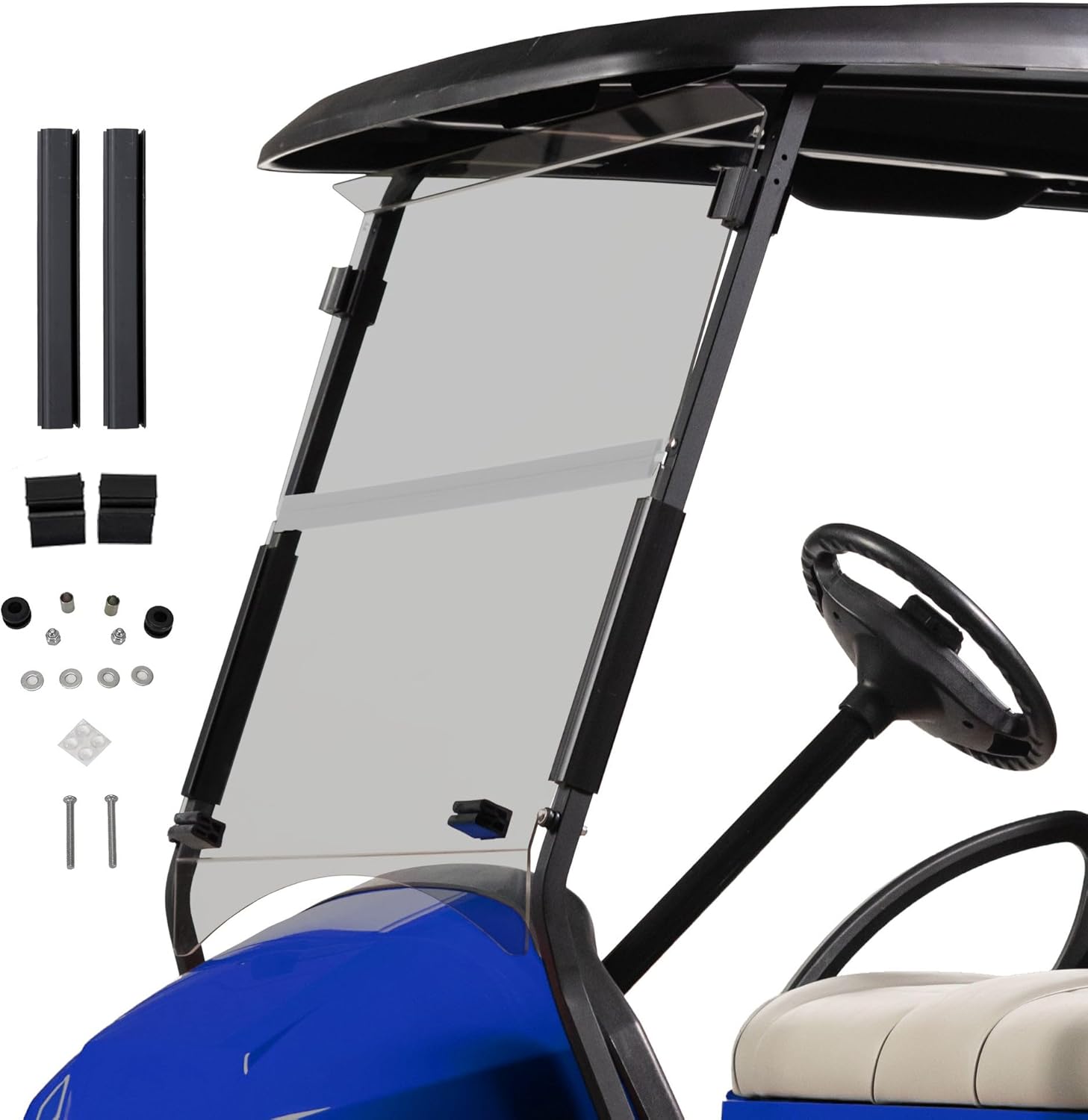 ProFX Golf Cart Windshield Compatible with Club Car Precedent, Tempo, Onward | Tinted Fold Down Design | Fits 04-21 Precedent, 18+ Tempo, 17+ Onward, 21+ V4L Models | Made in America