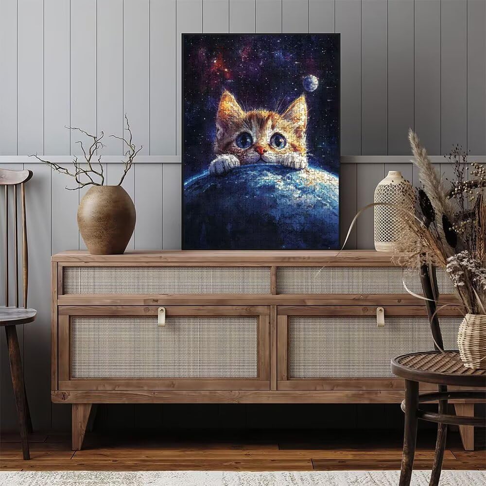 Puzzle 4000 Pezzi, Gatto Pianeta 3D Puzzle per Adulti Impegnativo, Educa Puzzles Artistico, Divertente E Stimolante Puzzles Decorativo per La Famiglia, Regalo e Decorazione Pareti DX0YL6-956
