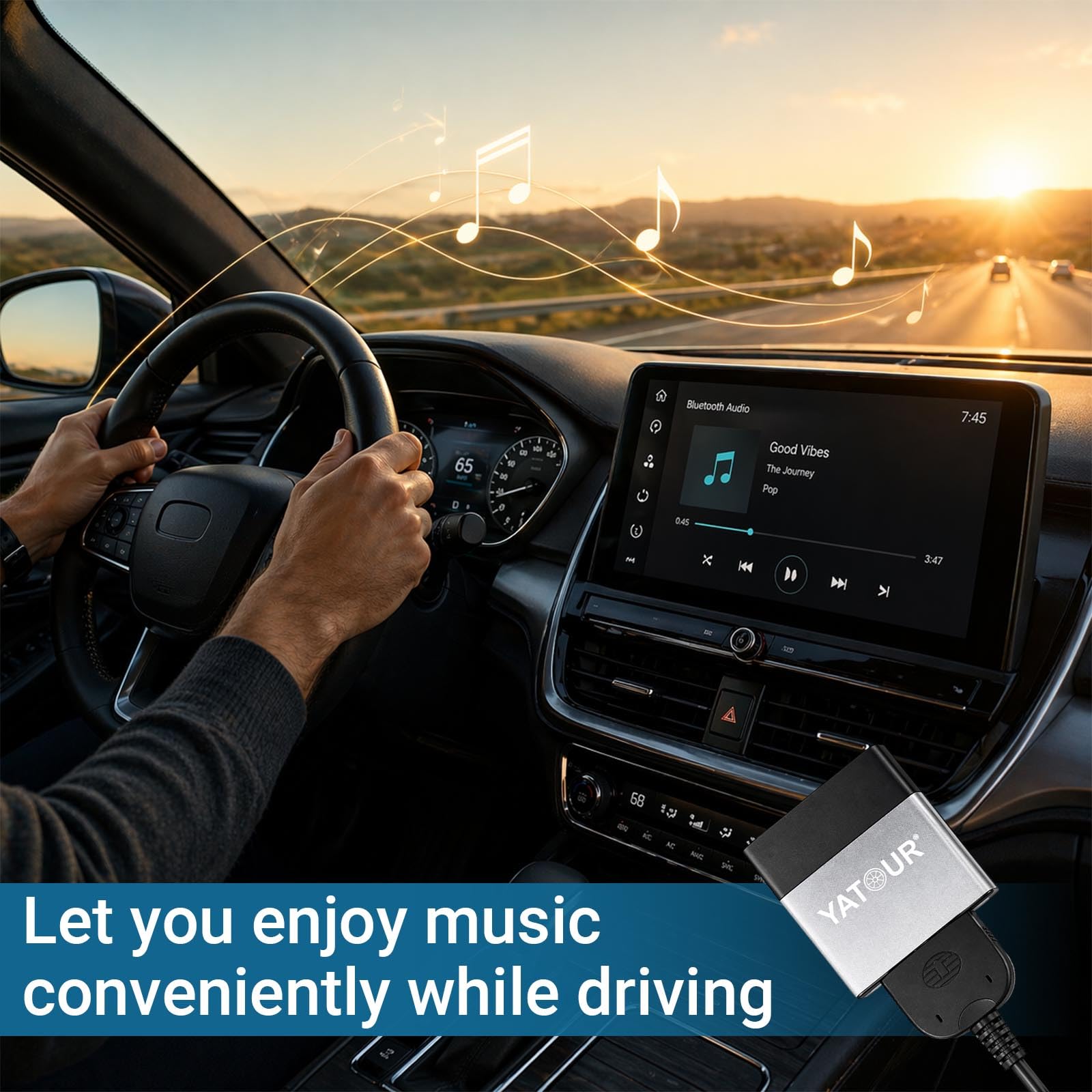 MESINURS Câble de Diffusion de Musique Bluetooth Compatible avec Jaguar, Land Rover, Range Rover Media Interface, Adaptateur d'intégration de Radio de Voiture