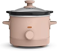 Bella 1.5 Qt Mini Slow Cooker - 3 Heat Settings, Nonstick Ceramic Pot, Dishwasher Safe, Cool Touch Handles - Blossom Color