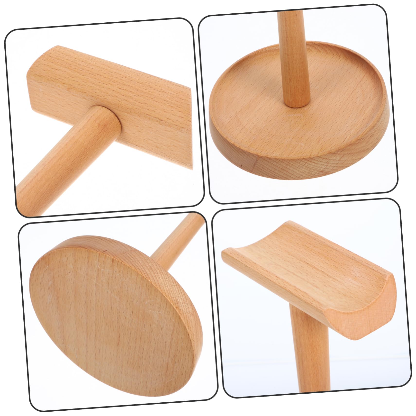 NUOBESTY Supporto Cuffie in Legno per Uso Ufficio e Camera, Gancio Multifunzionale per Cuffie