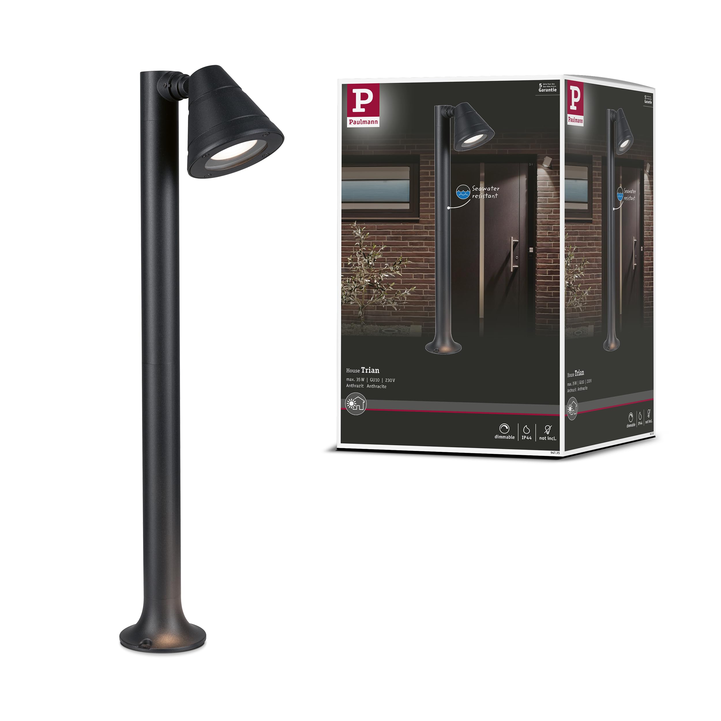 Paulmann Anthracite Trian Path Light Gu10 Adjustable
