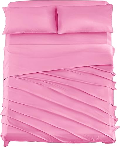 Miniatura 8 de Ersmak Juego de sábanas Queen (4 piezas), sábanas de microfibra cepillada súper suave con bolsillo profundo de 16 pulgadas, juego de ropa de cama de