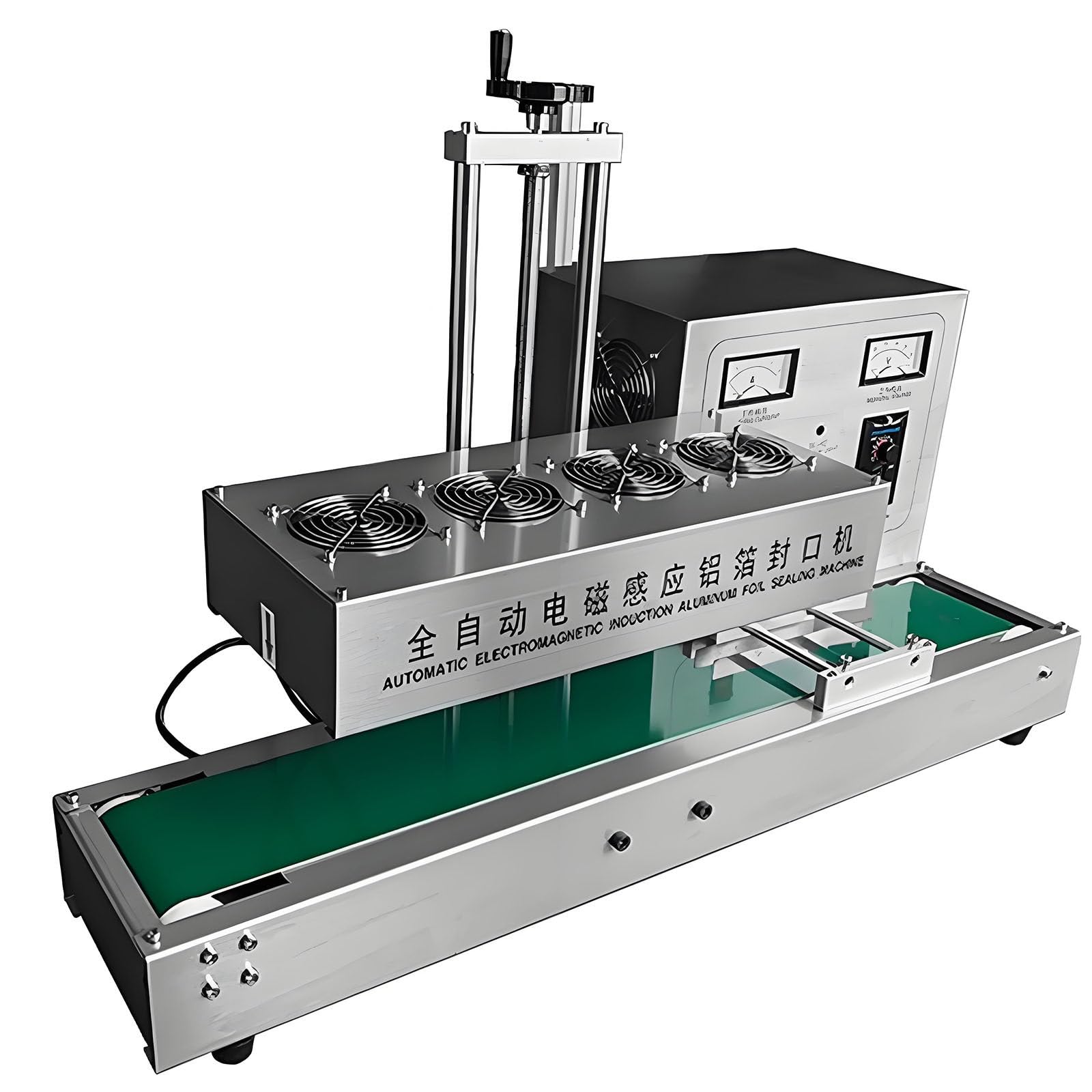 Machine à sceller à bande continue, scellant à induction électromagnétique pour bouteilles, équipement d'étanchéité vertical, largeur d'étanchéité de 15 à 130 mm, idéal pour une utilisation