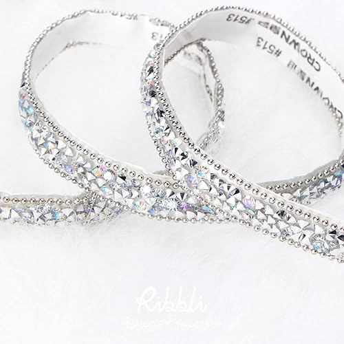 Miniatura 8 de Ribbli Tiras de diamantes de imitación de resina autoadhesivas, para manualidades, rollo de envoltura rosa brillante para decoración de pasteles